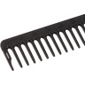Расческа рабочая DEWAL CARBON black комбинированная, черная 18.5 см JF2012